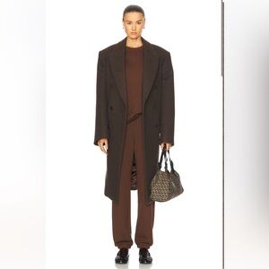 Eterne Chocolate Brown Sweat Set Oversized Crewneck Sweatshirt Classic Sweatpant